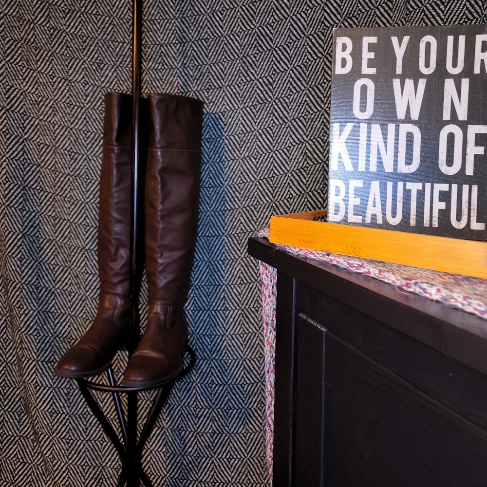 Forever 21 Brown Leather Tall Riding boot